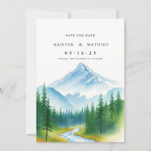 Minimalist Online Mountain Save The Date