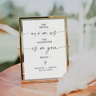 Minimalist Open Bar Sign