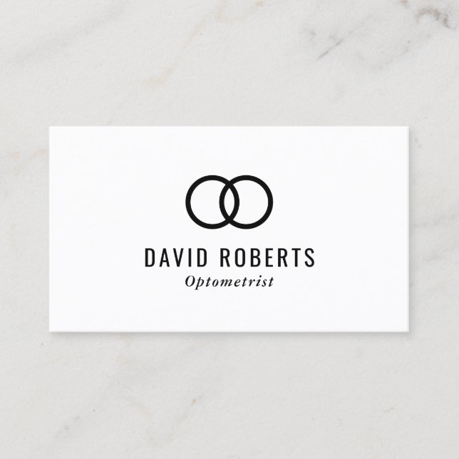 Minimalist Optometrist Eye Doctor Business Card (Front)