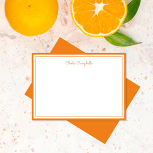 Minimalist Orange, 2 Borders, signature Card
