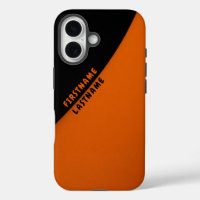 Minimalist Orange and Black Abstract