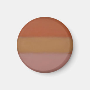 Minimalist Orange Color Field Abstract Blocks Magnet