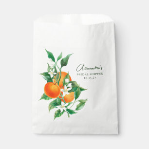 Minimalist Orange Fruit Botanical Bridal Shower Favour Bags