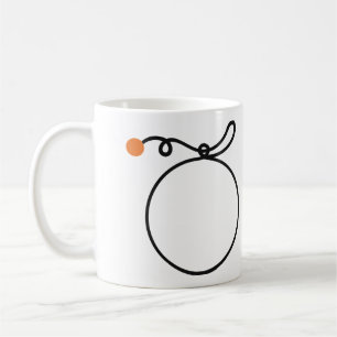 Minimalist Orange Fruit One Line Art Orange Dot Coffee Mug