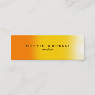 Minimalist Orange Yellow Skinny Business Card