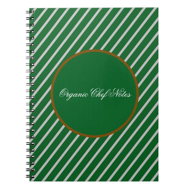 Minimalist Organic Chef Spiral Notebook (Front)