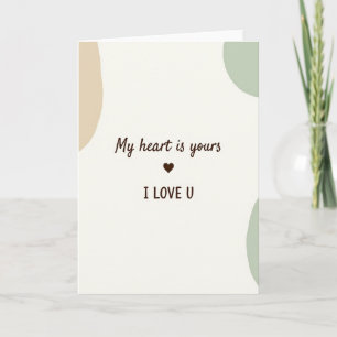 Minimalist Organic Love Card