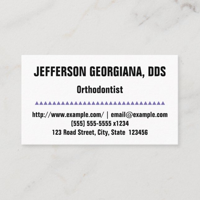 Minimalist Orthodontist Business Card (Front)
