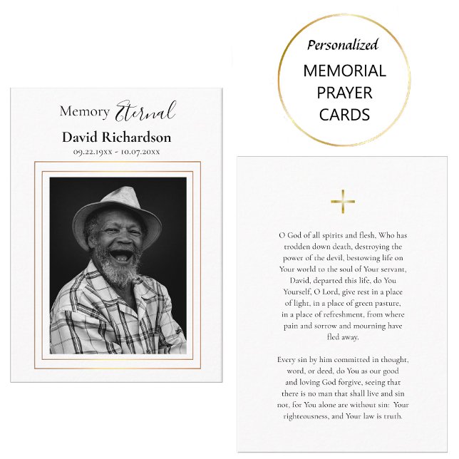Minimalist Orthodox Christian Memorial Prayer Card (Creator Uploaded)