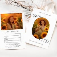 Minimalist Oval Photo Photography Gift Certificate