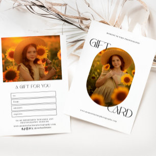Minimalist Oval Photo Photography Gift Certificate