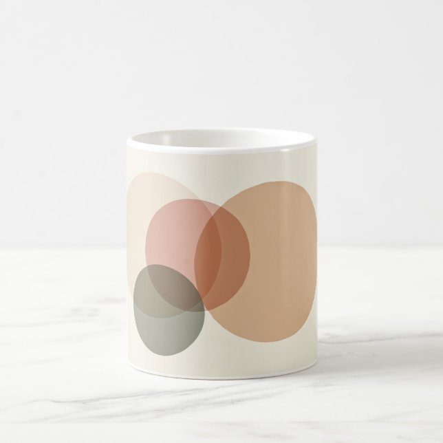 Minimalist Overlapping Circles Art Coffee Mug (Center)