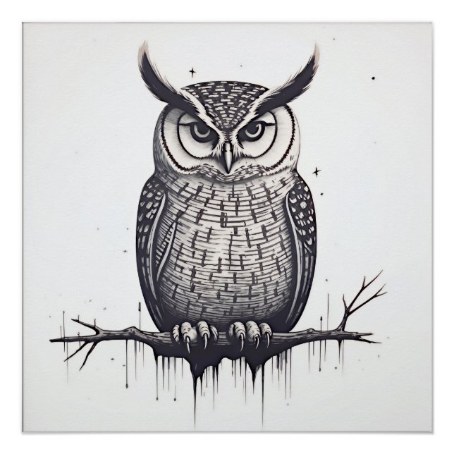 Minimalist owls poster (Front)