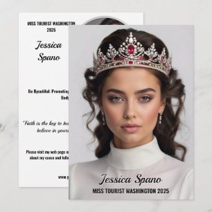Minimalist Pageant Autograph Cards - Dark Text