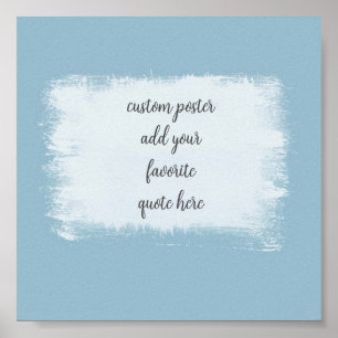 minimalist painted design steel blue add a quote poster