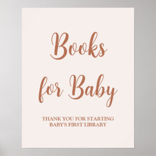 Minimalist Pale Pink Books for Baby sign