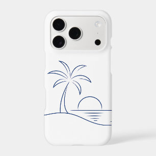 Minimalist Palm Tree Ocean Phone Case