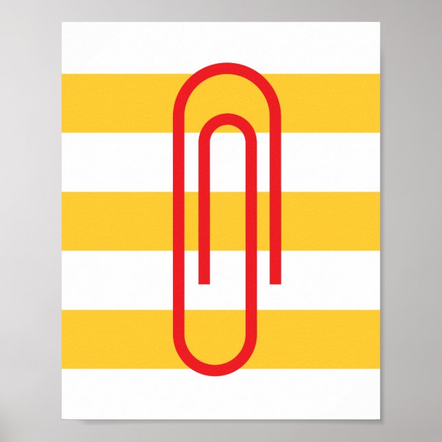 Minimalist paperclip poster (Front)