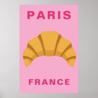 Minimalist Paris France Croissant French Bakery
