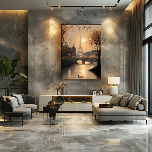 Minimalist Paris Skyline Wall Art – Soft Tones