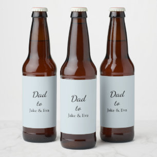 Minimalist Pastel Beer Label   Father's Day Gift