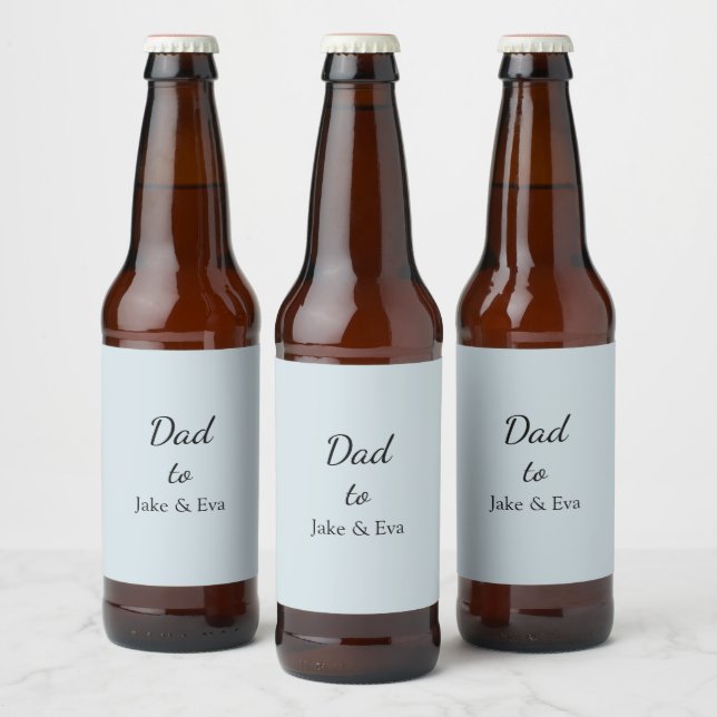 Minimalist Pastel Beer Label | Father's Day Gift (Bottles)