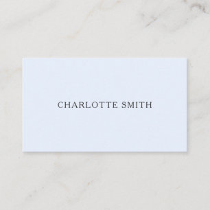 Minimalist pastel blue modern business cards