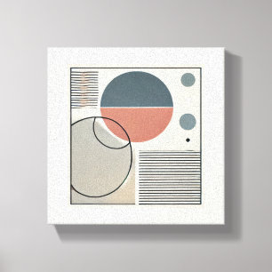 minimalist pastel-coloured abstract art canvas print