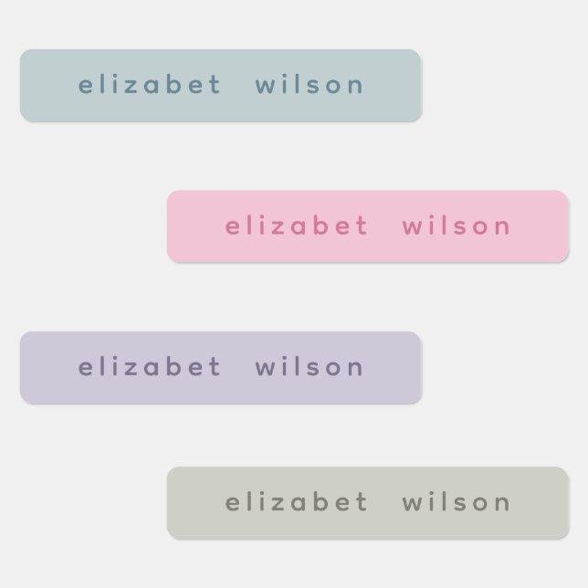 Minimalist Pastel Cute Personalised Name Tag (Group)