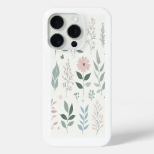 Minimalist pastel floral phone case