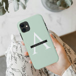 Minimalist Pastel Mint Personalised Name iPhone 11 Case<br><div class="desc">Minimalist Pastel Mint Personalised Name</div>