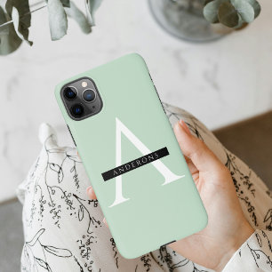 Minimalist Pastel Mint Personalised Name iPhone 11Pro Max Case