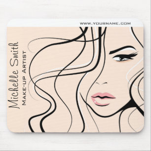 Minimalist Pastel Peach Elegant Feminine Makeup Mouse Mat