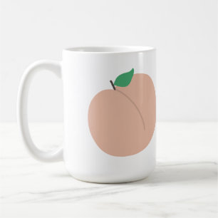 Minimalist Pastel Peach Fruit Coffee Mug