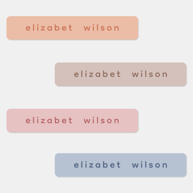 Minimalist Pastel Personalised Name Tag (Group)