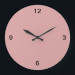 Minimalist. Pastel Pink. Large Clock<br><div class="desc">Minimalist round wall clock,  in a pastel Pink colour. Will enhance any room.</div>