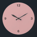 Minimalist. Pastel Pink. Large Clock<br><div class="desc">Minimalist round wall clock,  in a pastel Pink colour. Will enhance any room.</div>