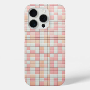 Minimalist Pastel Pink & Peach Mosaic Phone Case 