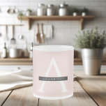Minimalist Pastel Pink Personalised Name Frosted Glass Coffee Mug<br><div class="desc">Minimalist Pastel Pink Personalised Name</div>