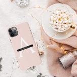 Minimalist Pastel Pink Personalised Name iPhone 11Pro Max Case<br><div class="desc">Minimalist Pastel Pink Personalised Name</div>