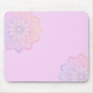 Minimalist Pastel Rainbow Floral Mouse Mat