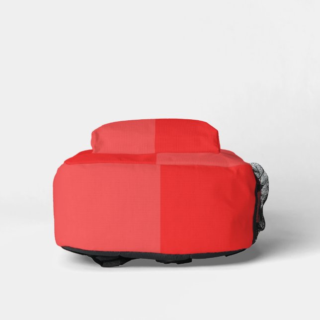 Minimalist Pastel Red Custom Name Backpack (Bottom)