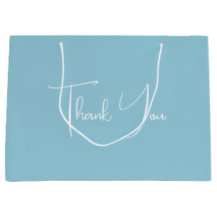 Minimalist Pastel Sky Blue Large Gift Bag