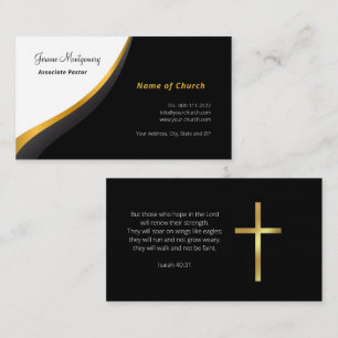 Minimalist Pastor Business Card