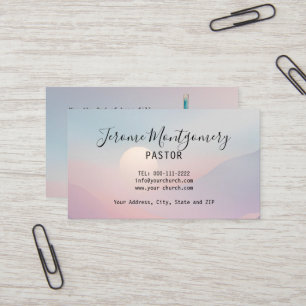 Minimalist Pastor Business Card