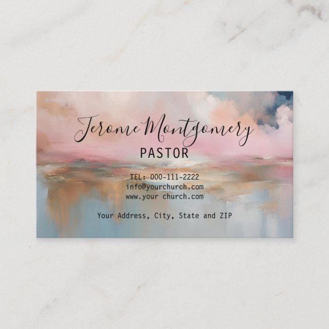 Minimalist Pastor Business Card (Front)