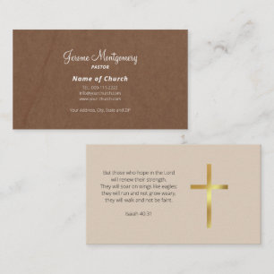 Minimalist Pastor Business Card