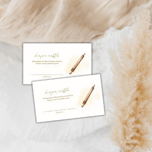 Minimalist Pastry Chef Diaper Raffle Baby Shower Enclosure Card