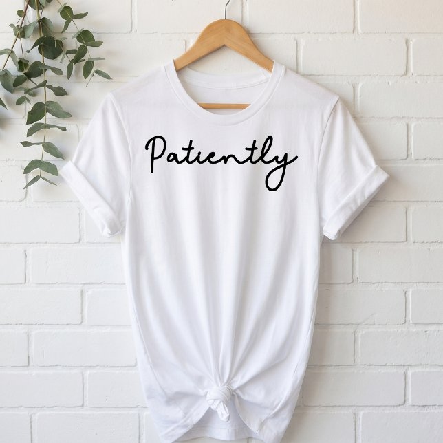 Minimalist Patiently Signature Script Tri-Blend Shirt (Creator Uploaded)