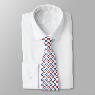 Minimalist Patriotic Stars Pattern Tie